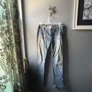 VTG Abercrombie & Fitch Y2K Low Rise Blue Denim Jeans Size 4